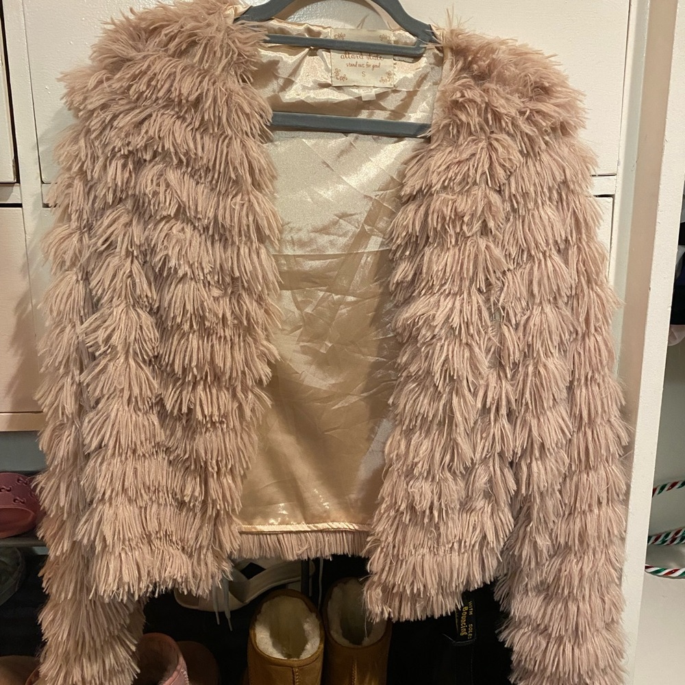 Tan fur coat